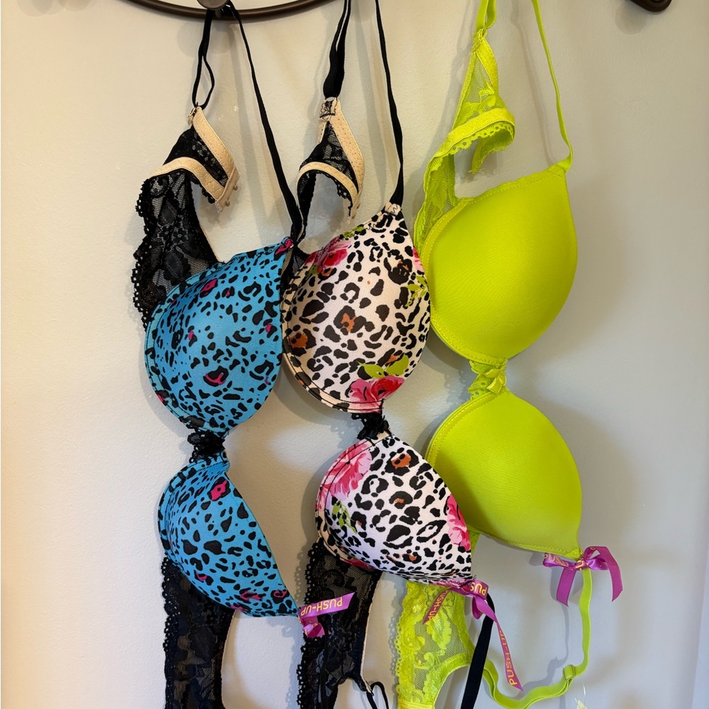 Private Label Multicolor Lace and Print Bras Set 3 bras for $20